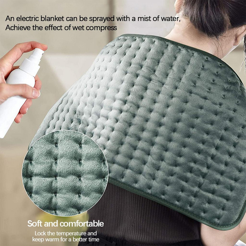 Elektrická vyhrievacia podložka, 6 nastavení teploty na ramená, krk, nohy, relax, zmiernenie stresu, elektrická vyhrievacia deka, zimný ohrievač tela