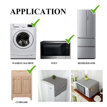 Геометрична кърпа за хладилник с една врата Хладилник Прахозащитно покритие Пасторална двойна отворена кърпа Капак за перална машина
