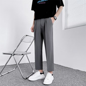 Pantaloni barbati model drept cu buzunar potriviti pentru viata de zi cu zi