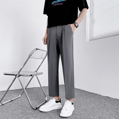 Pantaloni barbati model drept cu buzunar potriviti pentru viata de zi cu zi