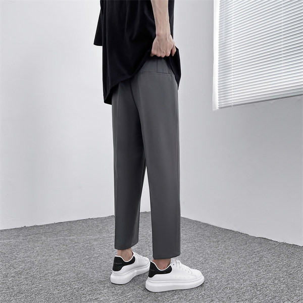 Pantaloni barbati model drept cu buzunar potriviti pentru viata de zi cu zi