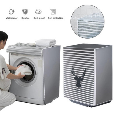 Washing Machine Cover Dust Cover Clean Waterproof Case Cover Cute Cartoon Dryer Dust Cover Household Goods YS-89
