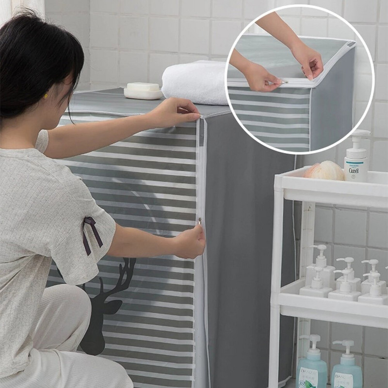 Kryt na práčku, prachový kryt, čistý vodotesný kryt, roztomilý kreslený prachový kryt na sušičku, domáce potreby YS-89