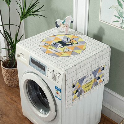 Kryt na práčku so zvieratami, bavlnený, kryt na chladničku, kryt na mikrovlnnú rúru, čistiace prostriedky pre domácnosť