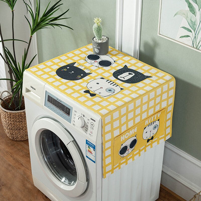 Kryt na práčku so zvieratami, bavlnený, kryt na chladničku, kryt na mikrovlnnú rúru, čistiace prostriedky pre domácnosť