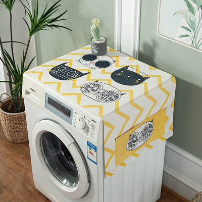 Kryt na práčku so zvieratami, bavlnený, kryt na chladničku, kryt na mikrovlnnú rúru, čistiace prostriedky pre domácnosť