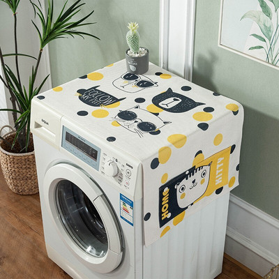 Kryt na práčku so zvieratami, bavlnený, kryt na chladničku, kryt na mikrovlnnú rúru, čistiace prostriedky pre domácnosť