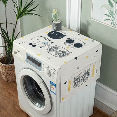 Kryt na práčku so zvieratami, bavlnený, kryt na chladničku, kryt na mikrovlnnú rúru, čistiace prostriedky pre domácnosť