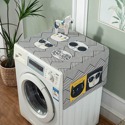 Kryt na práčku so zvieratami, bavlnený, kryt na chladničku, kryt na mikrovlnnú rúru, čistiace prostriedky pre domácnosť