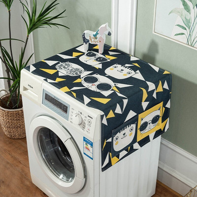 Kryt na práčku so zvieratami, bavlnený, kryt na chladničku, kryt na mikrovlnnú rúru, čistiace prostriedky pre domácnosť