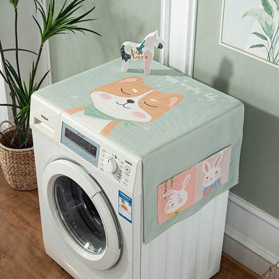 Kryt na práčku so zvieratami, bavlnený, kryt na chladničku, kryt na mikrovlnnú rúru, čistiace prostriedky pre domácnosť
