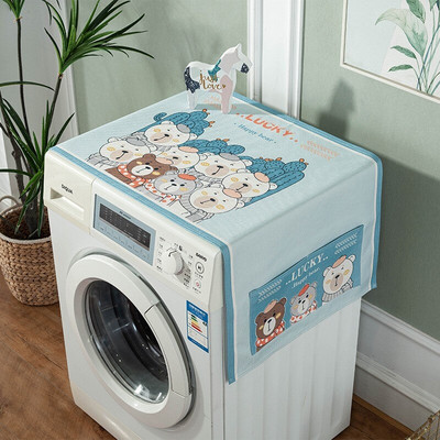 Kryt na práčku so zvieratami, bavlnený, kryt na chladničku, kryt na mikrovlnnú rúru, čistiace prostriedky pre domácnosť