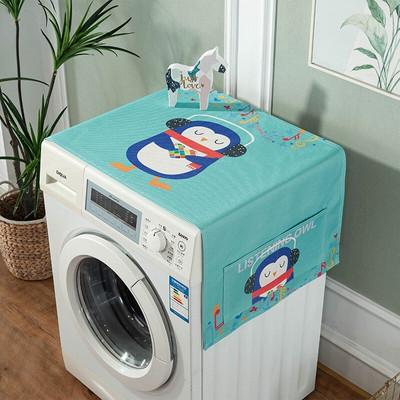 Kryt na práčku so zvieratami, bavlnený, kryt na chladničku, kryt na mikrovlnnú rúru, čistiace prostriedky pre domácnosť