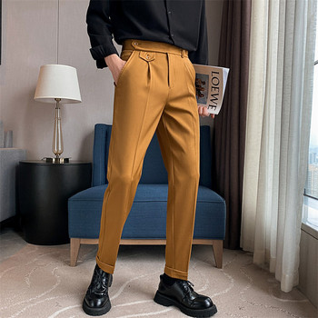 Елегантен мъжки панталон прав  модел с джоб 