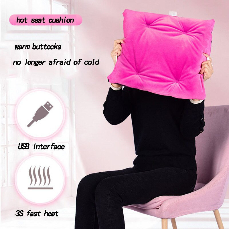 Rudens ziema silts USB elektriskais apsildes paliktnis Automašīnas biroja krēsls apsildes paliktņi mājsaimniecības spilvens mājas joga apsildāms sēdekļa spilvens