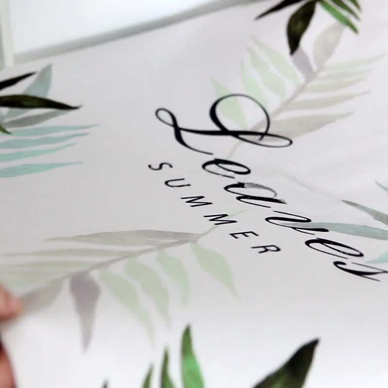 Kryt na práčku Nordic, zelený list, kryt na práčku, rúra, mikrovlnná rúra, chladnička, moderný bytový dekor