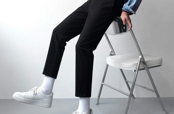 Κομψό ανδρικό παντελόνι - με τσέπη και φερμουάρ