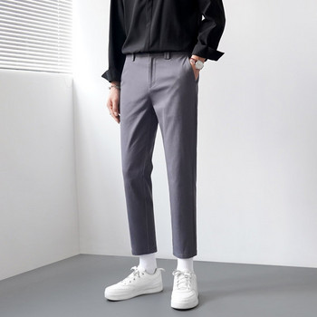 Κομψό ανδρικό παντελόνι - με τσέπη και φερμουάρ