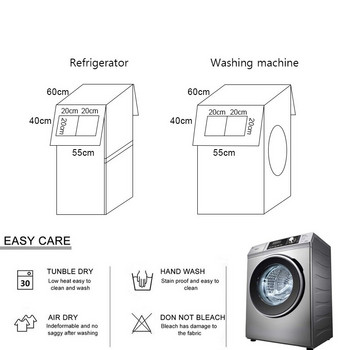Γεωμετρικά βαμβακερά λινά αδιάβροχα καλύμματα σκόνης Καλύμματα πλυντηρίου ρούχων Οργανωτής ψυγείου Κάλυμμα σκόνης ψυγείου Διακόσμηση σπιτιού lavador