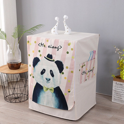 Stil nordic Husă rezistentă la praf pentru mașină de spălat rufe Husă din bumbac și in