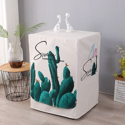 Stil nordic Husă rezistentă la praf pentru mașină de spălat rufe Husă din bumbac și in