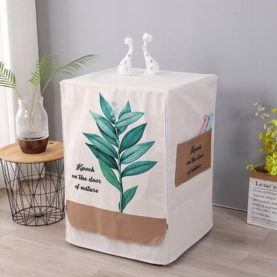 Stil nordic Husă rezistentă la praf pentru mașină de spălat rufe Husă din bumbac și in