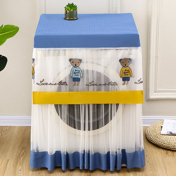 Водоустойчив протектор за домашна перална машина Палто Органайзер за съхранение Прахови капаци Капак за пералня Уред Калъф с анимационен модел 60x60x85cm