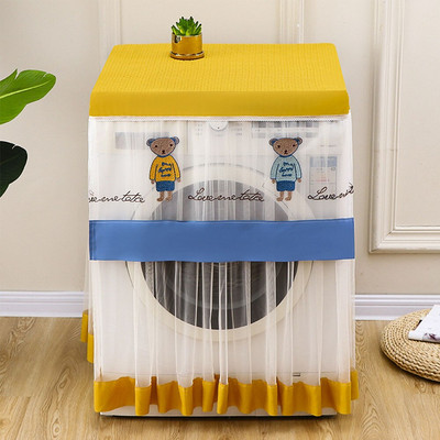 Protector pentru mașină de spălat rufe de casă rezistent la apă Organizator de depozitare pentru haine Huse de praf Capac de spălat aparat Carcasa cu model de desene animate60x60x85cm