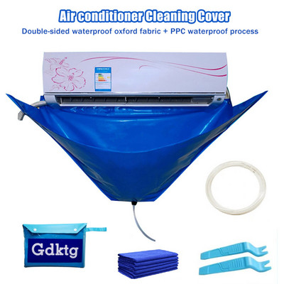 Κάλυμμα καθαρισμού κλιματιστικού με σωλήνα νερού αδιάβροχο κλιματιστικό κάτω από 1,5P Καθαρισμός τσάντα κάλυψης με προστασία από τη σκόνη