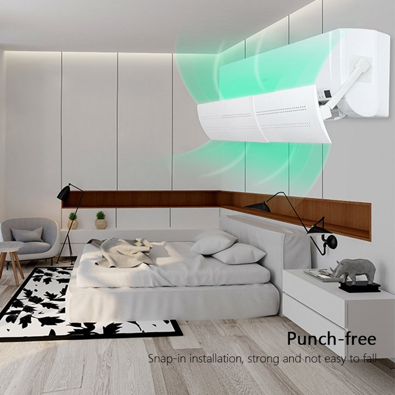 Škálovateľné závesné čelné sklo klimatizácie, deflektor vzduchu proti priamemu fúkaniu, čelné sklo klimatizácie pre domácnosť