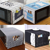 Režģi Pelēks Ziemeļvalstu kokvilnas veļa Universāls mikroviļņu krāsns vāks skaists Galanz putekļu vāks Geometric Line elektriskās cepeškrāsns vāks