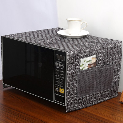 Režģi Pelēks Ziemeļvalstu kokvilnas veļa Universāls mikroviļņu krāsns vāks skaists Galanz putekļu vāks Geometric Line elektriskās cepeškrāsns vāks