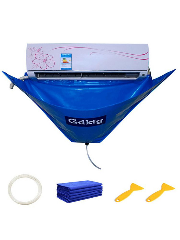 Gaisa kondicionētāja tīrīšanas vāks ar ūdens cauruli Ūdensnecaurlaidīgs putekļu aizsardzības vāks, kas paredzēts gaisa kondicionētājiem zem 1,5 P