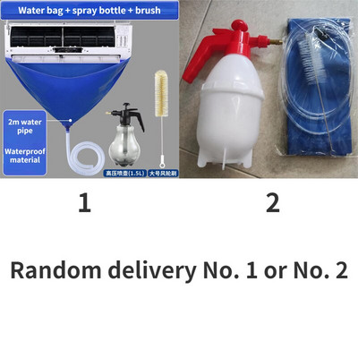 Čistiace vrecko na klimatizáciu s vodným potrubím, kryt na čistenie klimatizácie, vodotesná ochrana proti prachu, kefa na nástroje na čistenie klimatizácie