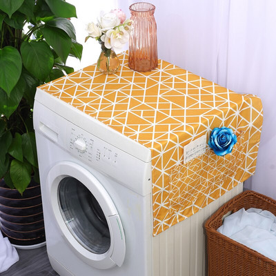 Balts vai melns Rhombus Grid NS Nordic kokvilnas lina universāls mikroviļņu krāsns pārsegs Pelēks Ģeometrisks putekļu vāks elektriskā cepeškrāsns pārsegs