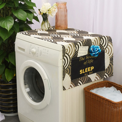 Balts vai melns Rhombus Grid NS Nordic kokvilnas lina universāls mikroviļņu krāsns pārsegs Pelēks Ģeometrisks putekļu vāks elektriskā cepeškrāsns pārsegs