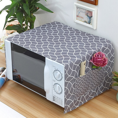 Balts vai melns Rhombus Grid NS Nordic kokvilnas lina universāls mikroviļņu krāsns pārsegs Pelēks Ģeometrisks putekļu vāks elektriskā cepeškrāsns pārsegs