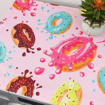 Cute Donut Foods Print Прахозащитно покритие за инверторна микровълнова фурна машина за микро-задушаване и печене Lemon Fruit Linen Протектор за прах