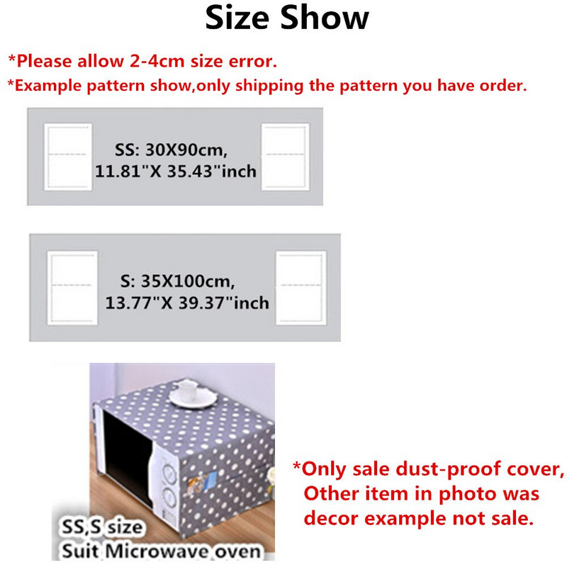 Cute Donut Foods Print Putekļu vāks Invertora mikroviļņu krāsns mikrotvaicēšanas un cepšanas mašīnai Lemon Fruit Lina Putekļu aizsargs