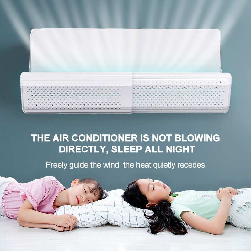 Škálovateľný závesný čelný štít klimatizácie s filtrom, deflektor proti priamemu fúkaniu vzduchu, univerzálny veterný clona pre klimatizáciu