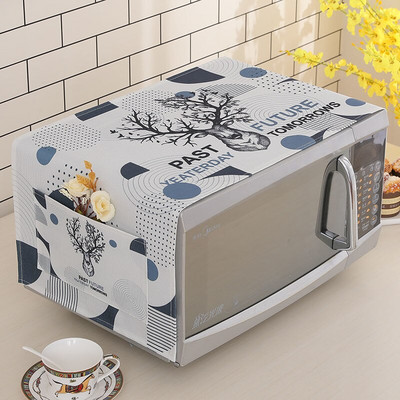 Huse pentru cuptor cu microunde, rezistente la apă, pungă de depozitare, cu buzunare duble, huse pentru praf, hotă pentru cuptor cu microunde, accesorii pentru bucătărie