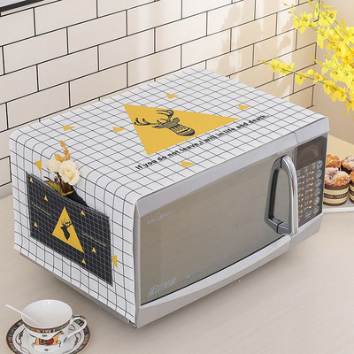 Huse pentru cuptor cu microunde, rezistente la apă, pungă de depozitare, cu buzunare duble, huse pentru praf, hotă pentru cuptor cu microunde, accesorii pentru bucătărie