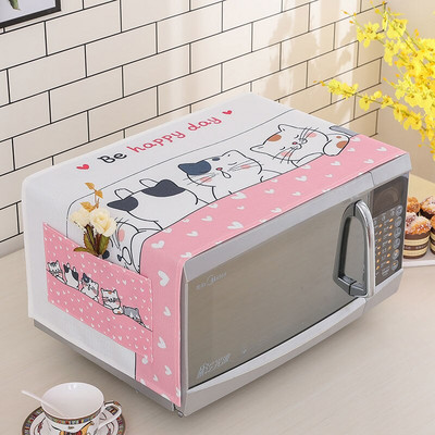 Huse pentru cuptor cu microunde, rezistente la apă, pungă de depozitare, cu buzunare duble, huse pentru praf, hotă pentru cuptor cu microunde, accesorii pentru bucătărie