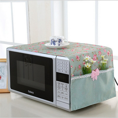 1 ks 98*32 cm malý kvet bavlnený kryt proti prachu kryt do mikrovlnnej rúry digestor do mikrovlnnej rúry kryt do mikrovlnnej rúry s úložným vreckom