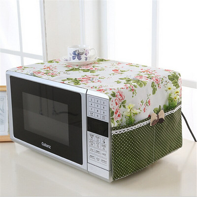 1 ks 98*32 cm malý kvet bavlnený kryt proti prachu kryt do mikrovlnnej rúry digestor do mikrovlnnej rúry kryt do mikrovlnnej rúry s úložným vreckom