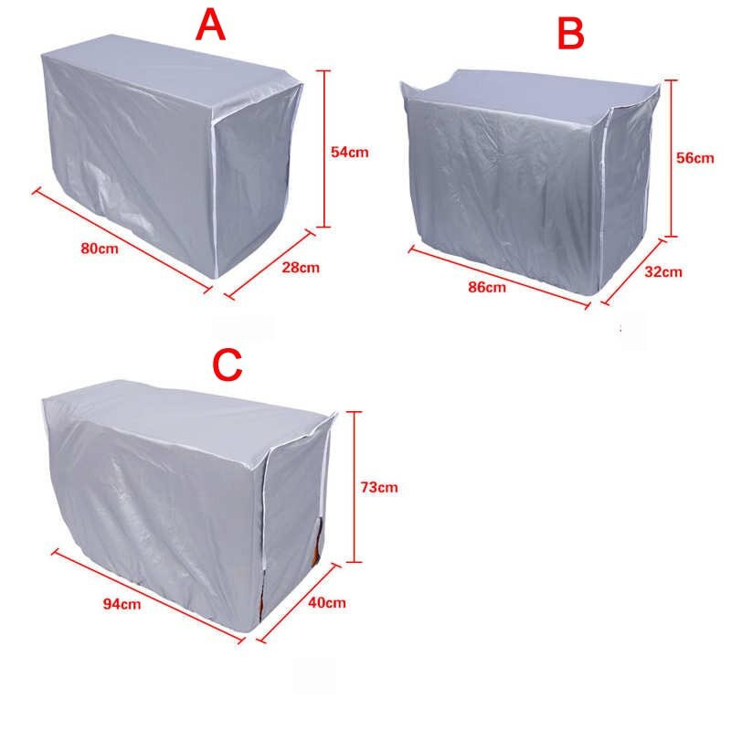 Välisõhu konditsioneeri kate Konditsioneer veekindel puhastuskate pesu tolmuvastane lumevastane puhastuskate 3 suurust