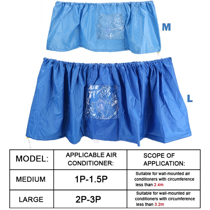 Κάλυμμα κλιματιστικού Πλενόμενο Κλιματιστικό Κάλυμμα καθαρισμού Επιτοίχιο προστατευτικό ιμάντα σύσφιξης για τη σκόνη για 1-3P