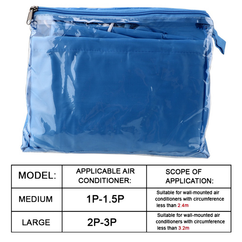 Κάλυμμα κλιματιστικού Πλενόμενο Κλιματιστικό Κάλυμμα καθαρισμού Επιτοίχιο προστατευτικό ιμάντα σύσφιξης για τη σκόνη για 1-3P