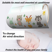 Nastaviteľný deflektor vetra pre klimatizáciu, domácnosť, proti priamemu fúkaniu vzduchu, závesný kryt klimatizácie