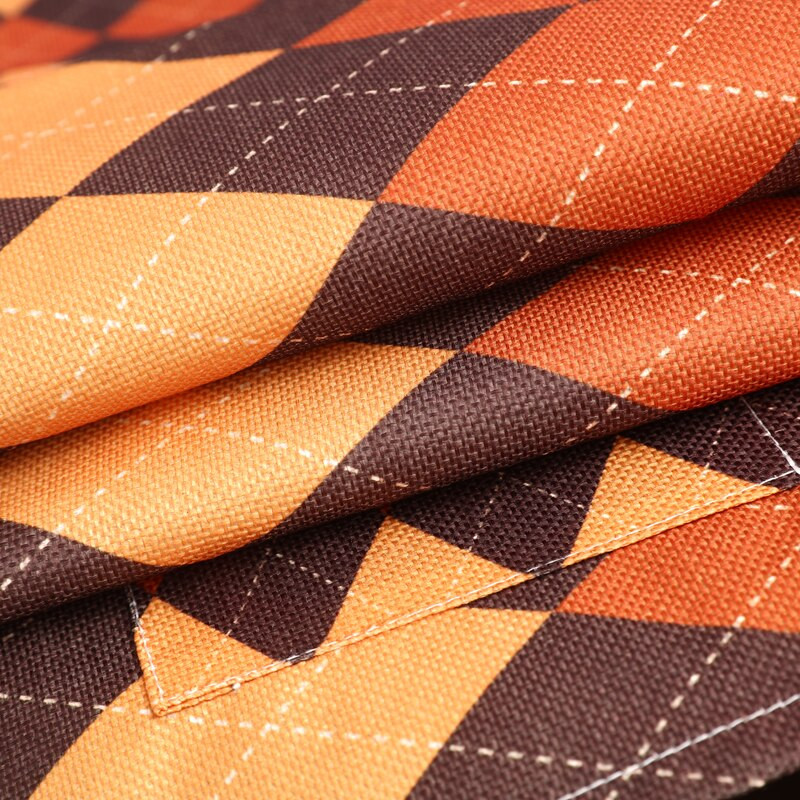 Hnedý geometrický kosoštvorcový prachový kryt pre invertorovú mikrovlnnú rúru, mikrovlnnú rúru, naparovač a pečúcu rúru, mriežkovaný kockovaný ľanový prachový kryt